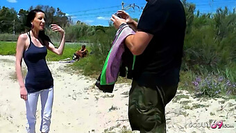 Tania, A Slender Young Girl, Experiences Her First Anal Sex With An Elderly Man At A Public Beach After A Seductive Pickup