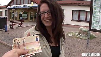 German amateur with big breasts gets paid for sex