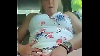 Amateur Wife Enjoys An Orgasmic Moment In Her Car