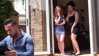 Curious Teen With Red Hair Fulfills Fantasy With Older Boyfriend'S Big Penis