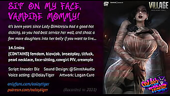 Vampire Mommy Lady Dimitrescu'S Erotic Audio Experience With Face Play