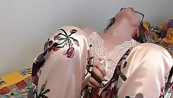 A Charming Girl In Pajamas Becomes Extremely Aroused And Experiences An Intense Orgasm - Including Tasting Lace Panties And Using A Vibrator