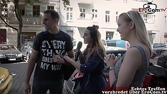 German News Reporter Looks For A Couple For Real Dating On The Street