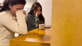 Two Women Engage In Public Self-Pleasure And Bathroom Intercourse Amidst Unsuspecting Onlookers