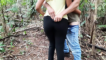 A Sexually Promiscuous Woman Engages In Oral Sex And Anal Penetration In A Wooded Area