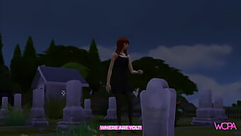 Preview Of A Spooky Hentai Adventure As She Has Sex With Her Boyfriend In A Cemetery