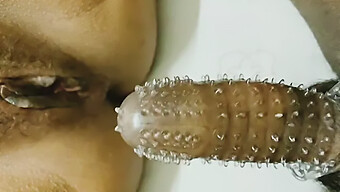 A Muscular Indian Wife In A Village Wears A Special Condom During Sex